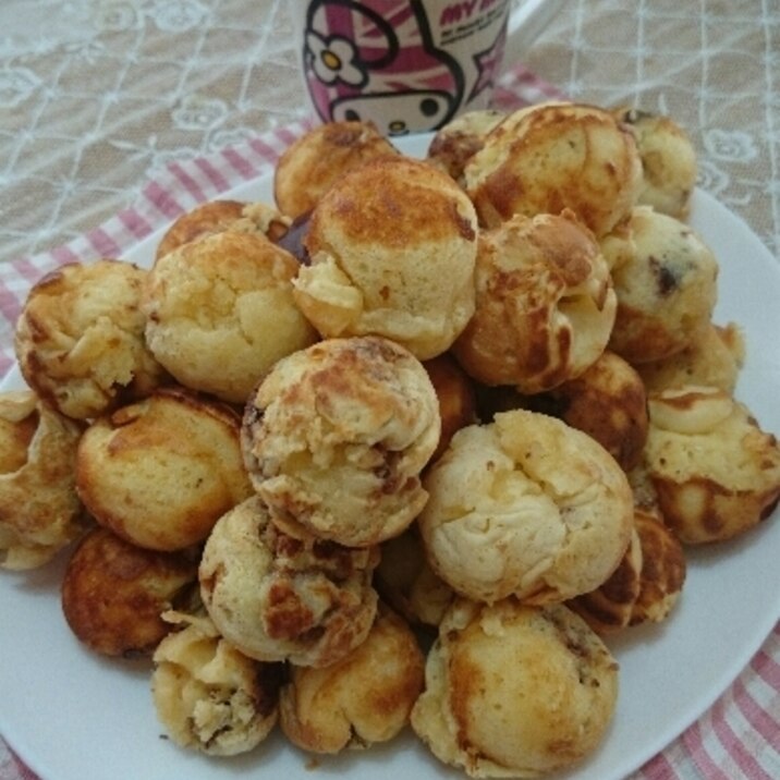 たこ焼き器とホットケーキミックスでおやつ